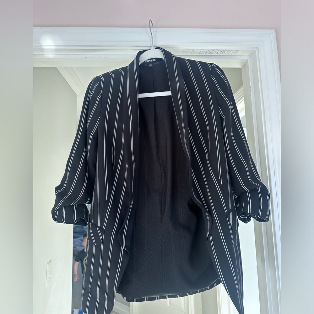 Express pinstripe black blazer